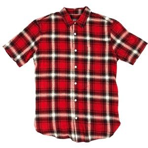 Forever 21 Red Short Sleeve Button Up
